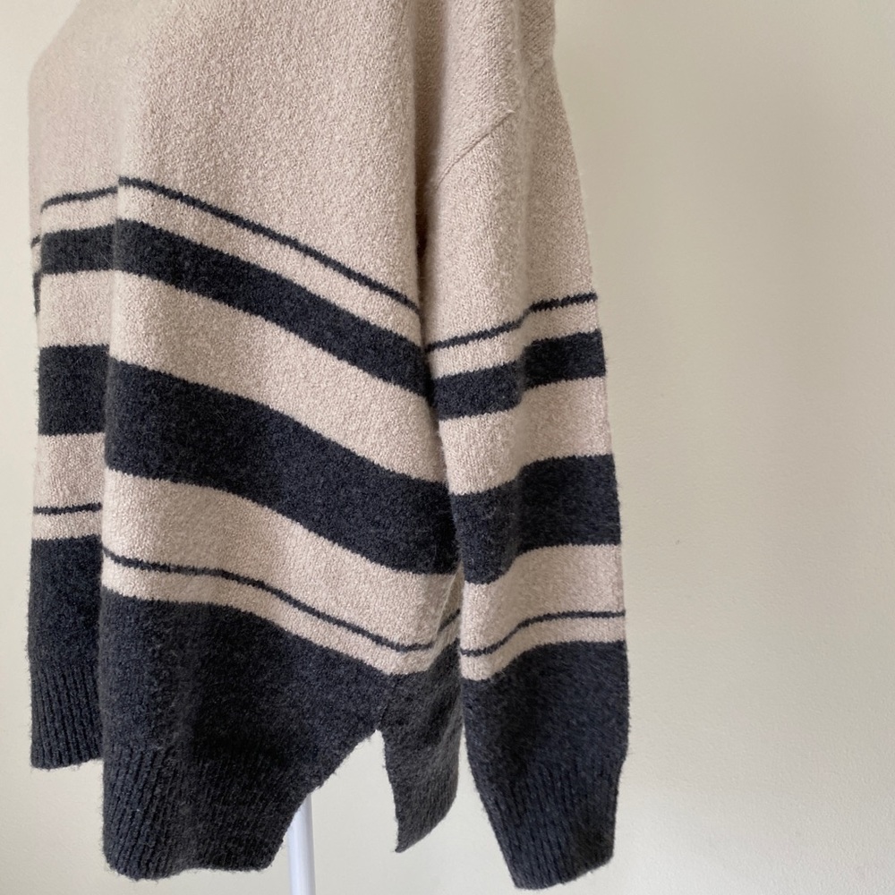 Magaschoni Cream and Black Striped Sweater - Picture 5 of 8